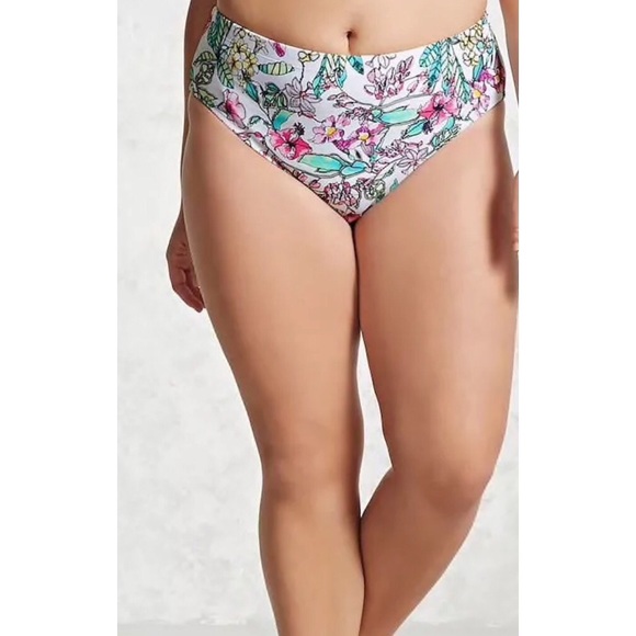 Forever 21 Other - FOREVER 21+ Plus Size Floral Bikini Bottom